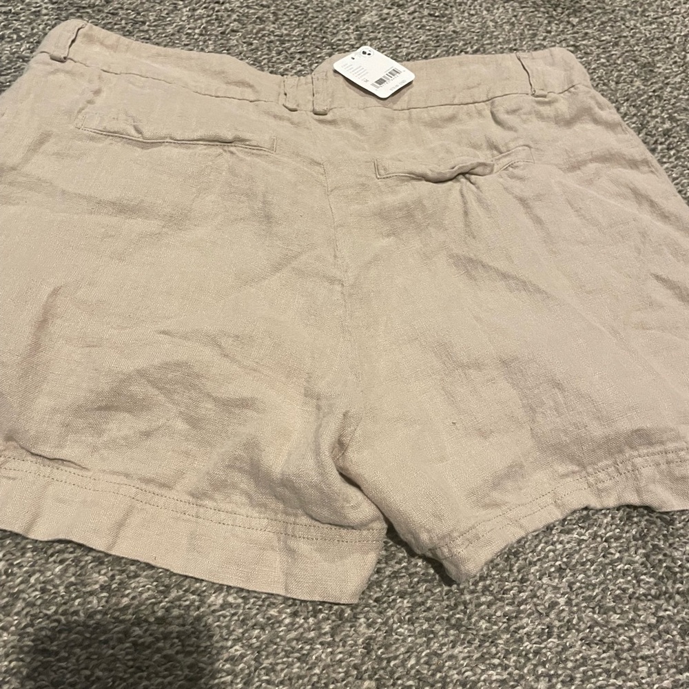 NWT Free People Chelsea Linen Shorts/Medium/Sand - Picture 7 of 8